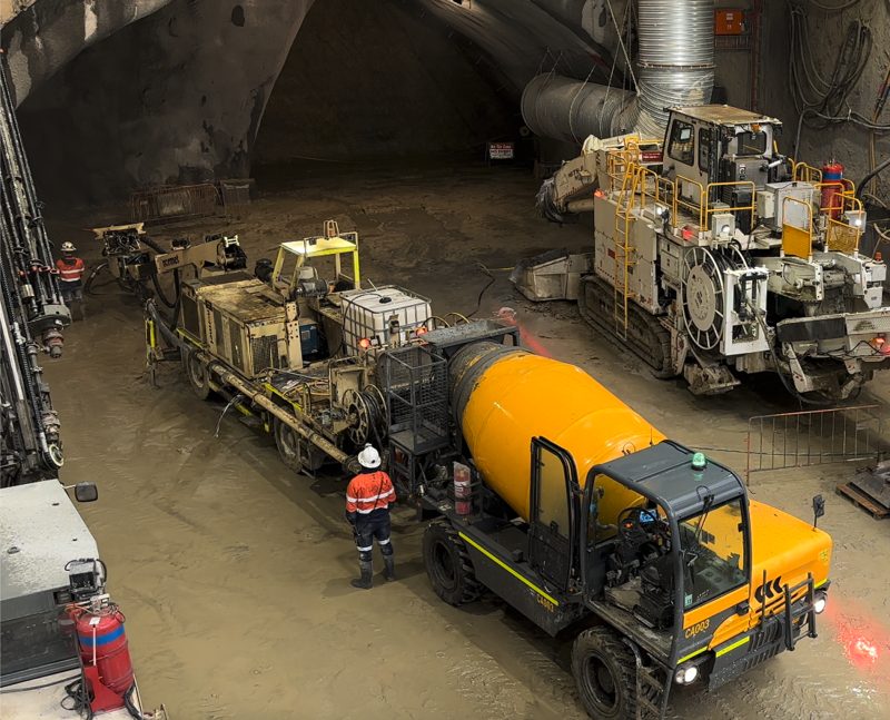 Machinery working during a customer deployment